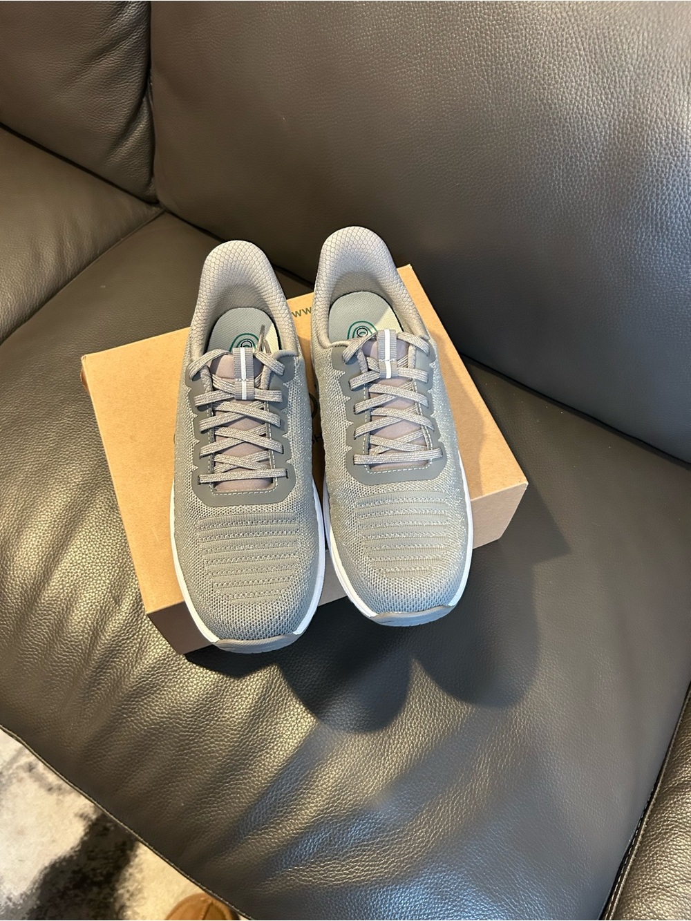NEW Orthofeet Women’s Grey Breathable Knit Athletic Walking Shoes